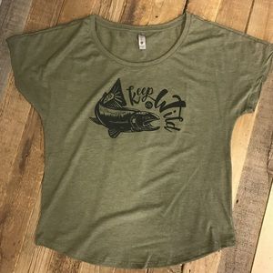 Rods Reels and Heels - Keep 'Em Wild Dolman Shirt